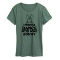 thumbnail image 1 of Instant Message Cute Easter Bunny Women's Short Sleeve Graphic Tee, Sizes SM-4XPL, 1 of 6