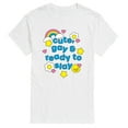 thumbnail image 1 of Instant Message - Cute Gay Ready Slay - Men's Short Sleeve Graphic T-shirt, 1 of 5