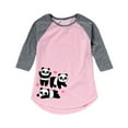 thumbnail image 1 of Instant Message - Cute Pandas with Hearts - Youth Girl Raglan, 1 of 5