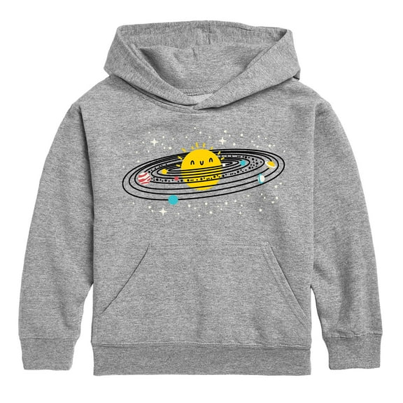 Instant Message - Cute Solar System - Toddler and Youth Pullover Fleece Hoodie