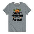 thumbnail image 1 of Instant Message - Cutest Pumpkin In The Patch - Youth Short Sleeve Tee, 1 of 5