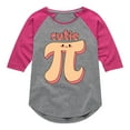 thumbnail image 1 of Instant Message - Cutie Pi - Toddler & Youth Girls Raglan Graphic T-Shirt, 1 of 6