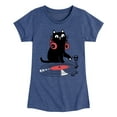 thumbnail image 1 of Instant Message - DJ Cat - Toddler & Youth Girls Short Sleeve Graphic T-Shirt, 1 of 6