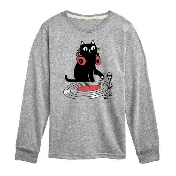 Instant Message - DJ Cat - Toddler & Youth Long Sleeve Graphic T-Shirt