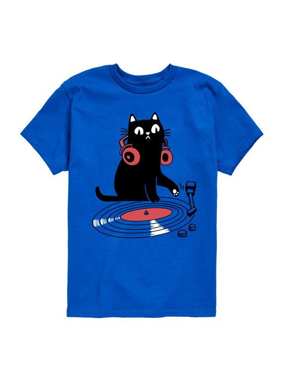 - DJ Cat Boys' Short Sleeve Graphic T-Shirt
