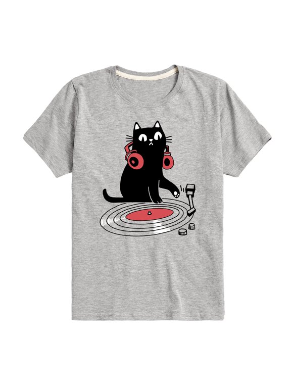 - DJ Cat Boys' Short Sleeve Graphic T-Shirt