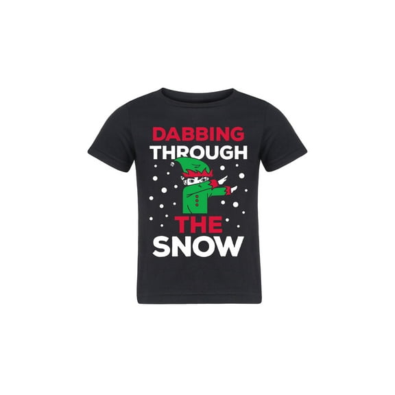 Instant Message - Dabbing Through The Snow-Toddler Short Sleeve Tee