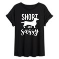 thumbnail image 1 of Instant Message - Dachshund Short and Sassy Oversized Graphic T-Shirt, 1 of 6