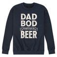 thumbnail image 1 of Instant Message - Dad Bod By Beer  - Men's Crew Neck Fleece Pullover, 1 of 6
