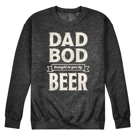 Instant Message - Dad Bod By Beer  - Men's Crew Neck Fleece Pullover