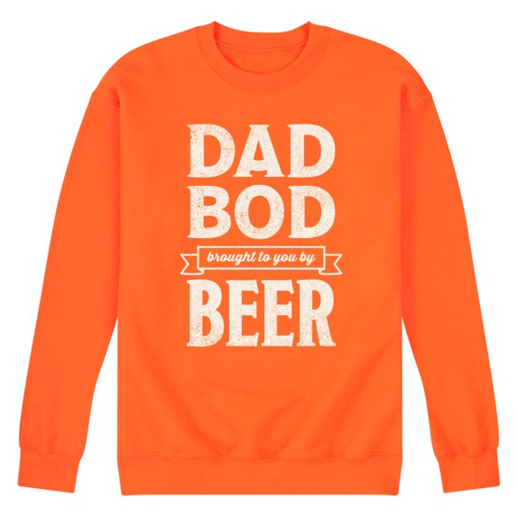 Instant Message - Dad Bod By Beer - Men's Crew Neck Fleece Pullover