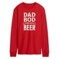thumbnail image 1 of Instant Message - Dad Bod By Beer  - Men's Long Sleeve T-Shirt, 1 of 5