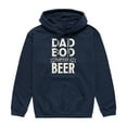 thumbnail image 1 of Instant Message - Dad Bod By Beer  - Men's Pullover Hooded Fleece Sweatshirt, 1 of 5