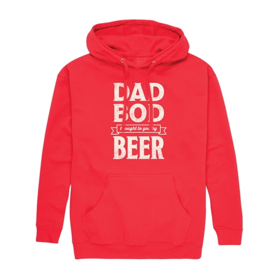 Instant Message - Dad Bod By Beer - Men's Pullover Hooded Fleece Sweatshirt