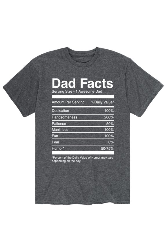 - Dad Facts - Men's Short Sleeve Graphic T-Shirt