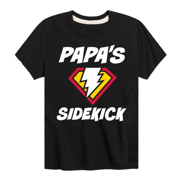 Instant Message - Dad & Son Matching Set - Papa & Sidekick - Men's & Kid's Short Sleeve Graphic T-Shirt