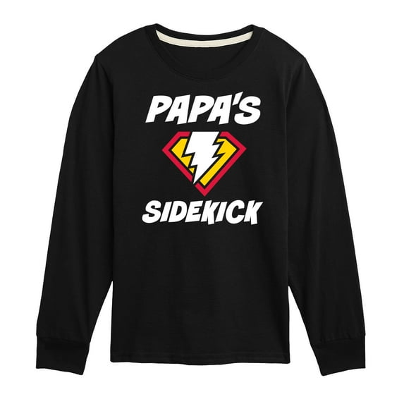 Instant Message - Dad & Son Matching Set - Papa & Sidekick - Men's & Kids Long Sleeve T-Shirt