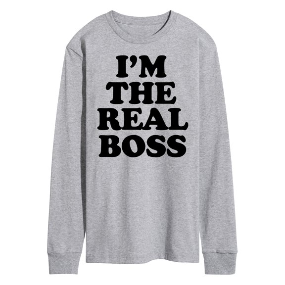 Instant Message - Dad & Son Matching Set - Who's the Boss - Men's & Kids Long Sleeve T-Shirt