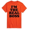 thumbnail image 1 of Instant Message - Dad & Son Matching Set - Who's the Boss - Men's & Kids Short Sleeve Graphic T-Shirt, 1 of 5