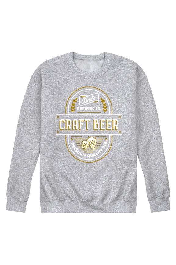 - Dad's Brewing Co. Craft Beer - Men's Crew Neck Fleece Pullover