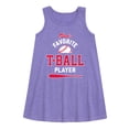 thumbnail image 1 of Instant Message - Dad's Favorite T-Ball Player - Girls Aline Dress, 1 of 5
