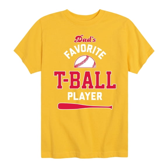 Instant Message - Dad's Favorite T-Ball Player Short Sleeve Graphic T-Shirt