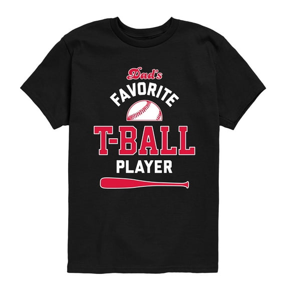 Instant Message - Dad's Favorite T-Ball Player - Youth Short Sleeve Tee