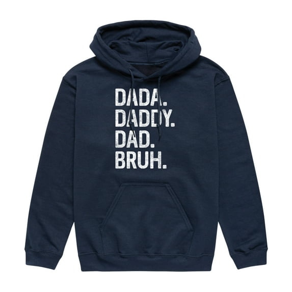 Instant Message - Dada Daddy Dad Bruh - Men's Pullover Hooded Fleece Sweatshirt