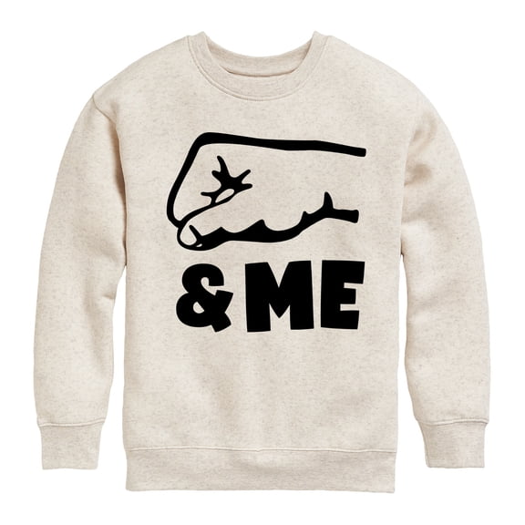 Instant Message - Daddy And Me Fist Bump - Toddler & Youth Crewneck Fleece Sweatshirt