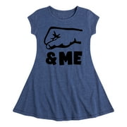 INSTANT MESSAGE - Daddy And Me Fist Bump - Toddler & Youth Girls Fit & Flare Dress