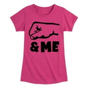 INSTANT MESSAGE - Daddy And Me Fist Bump - Toddler & Youth Girls Short Sleeve Graphic T-Shirt