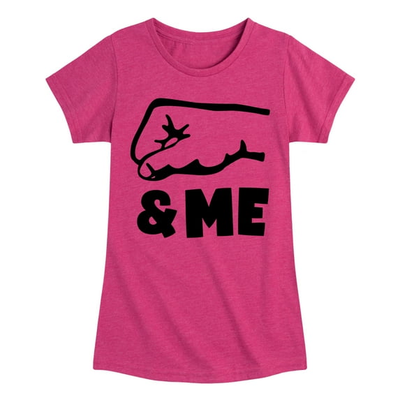 Instant Message - Daddy And Me Fist Bump - Toddler & Youth Girls Short Sleeve Graphic T-Shirt