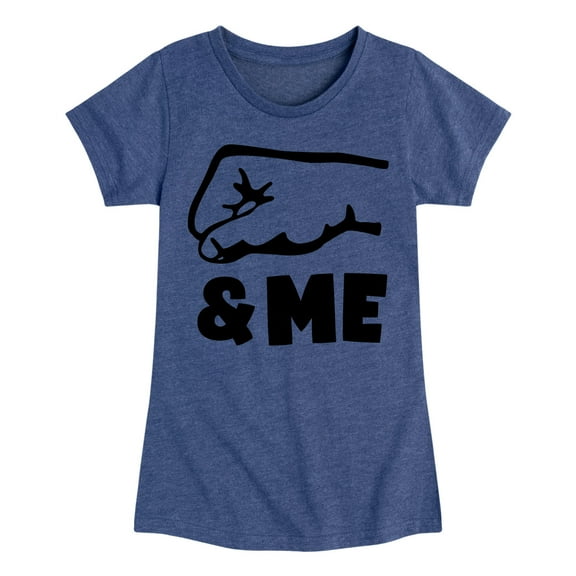 Instant Message - Daddy And Me Fist Bump - Toddler & Youth Girls Short Sleeve Graphic T-Shirt