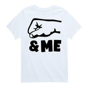 INSTANT MESSAGE - Daddy And Me Fist Bump - Toddler & Youth Short Sleeve Graphic T-Shirt
