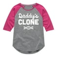 thumbnail image 1 of Instant Message - Daddy's Clone - Toddler & Youth Girls Raglan Graphic T-Shirt, 1 of 5