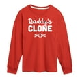 thumbnail image 1 of Instant Message - Daddy's Clone - Toddler & Youth Long Sleeve Graphic T-Shirt, 1 of 6