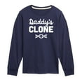 thumbnail image 1 of Instant Message - Daddy's Clone - Toddler & Youth Long Sleeve Graphic T-Shirt, 1 of 6