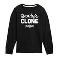 thumbnail image 1 of Instant Message - Daddy's Clone - Toddler & Youth Long Sleeve Graphic T-Shirt, 1 of 6