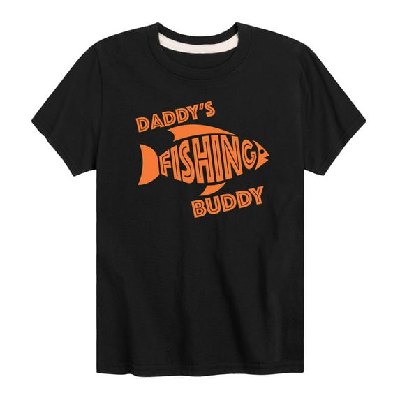 Instant Message - Daddy's Fishing Buddy, Orange - Toddler And Youth Short Sleeve T-Shirt