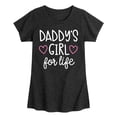 thumbnail image 1 of Instant Message - Daddy's Girl For Life Fitted Short Sleeve Graphic T-Shirt, 1 of 5