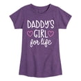 thumbnail image 1 of Instant Message - Daddy's Girl For Life Fitted Short Sleeve Graphic T-Shirt, 1 of 5