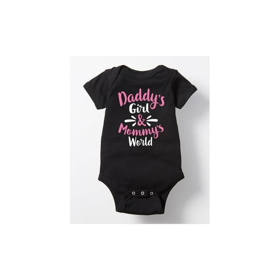 Instant Message - Daddy's Girl and Mommy's World - Infant Baby One Piece