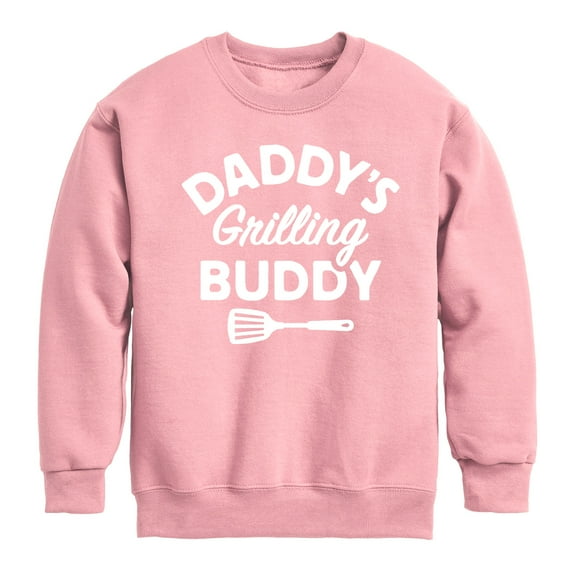 Instant Message - Daddy's Grilling Buddy - Toddler & Youth Crewneck Fleece Sweatshirt