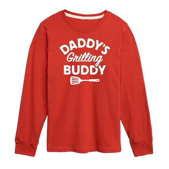 Instant Message - Daddy's Grilling Buddy - Toddler & Youth Long Sleeve Graphic T-Shirt