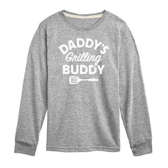 Instant Message - Daddy's Grilling Buddy - Toddler & Youth Long Sleeve Graphic T-Shirt