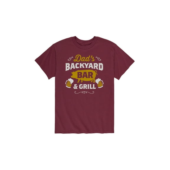 Instant Message - Dads Backyard Bar Grill - Father's Day Gift - Men's Short Sleeve Graphic T-Shirt