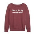 thumbnail image 1 of Instant Message - Daily Meds Inspirational - Women's French Terry Pullover Long Sleeve Shirt, 1 of 5