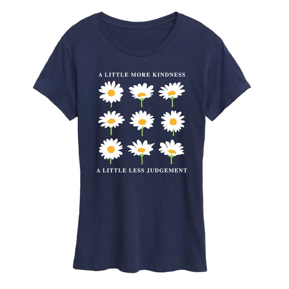 Instant Message - Daisies A Little More Kindness Women's Short Sleeve Graphic T-Shirt