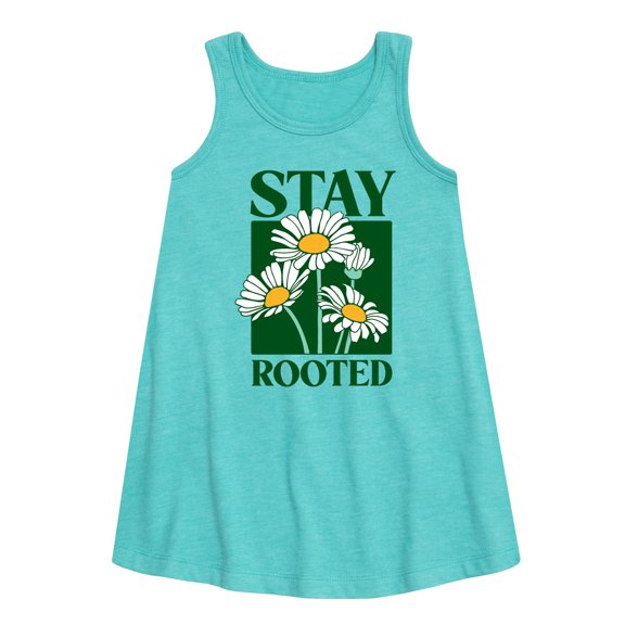 Instant Message - Daisies Stay Rooted - Toddler & Youth Girls A-line Dress