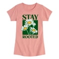 thumbnail image 1 of Instant Message - Daisies Stay Rooted - Toddler & Youth Girls Short Sleeve Graphic T-Shirt, 1 of 6